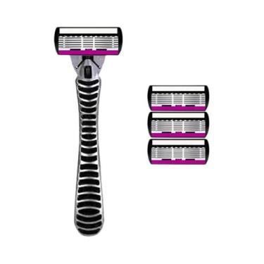 Imagem de Lâmina De Barbear Masculina De Aço Inoxidável Alemão De 6 Camadas, Car