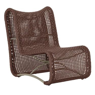 Imagem de Cadeira Poltrona Texas Corda Náutica Varanda Jardim Marrom