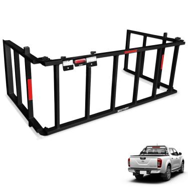 Imagem de Extensor De Caçamba Frontier 2017 a 2022 Rampa Preto Reforçado 350kg