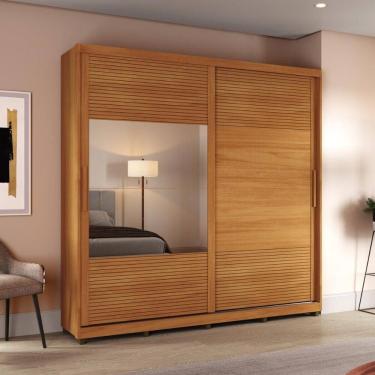 Imagem de Guarda-Roupa Casal com Espelho 2 Portas Correr 3 Gavetas 237cm Multimóveis CR35397