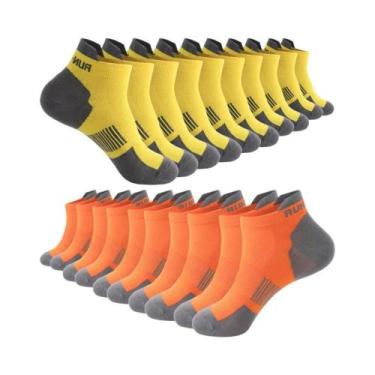 Imagem de Meias Esportivas Masculinas Coloridas E Respiráveis, 10 Pares, Meias F