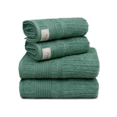 Imagem de Jogo de Toalha de Banho Sonata, 100% Algodão Premium, 4 Peças, Gramatu