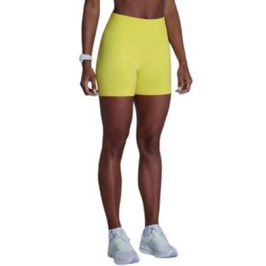Imagem de Short feminino sport basic sem costura academia na cor amarelo no tama
