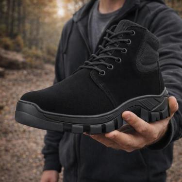 Imagem de Coturno Masculino Bota Trabalho Casual Adventure Solado Tratorado Anti