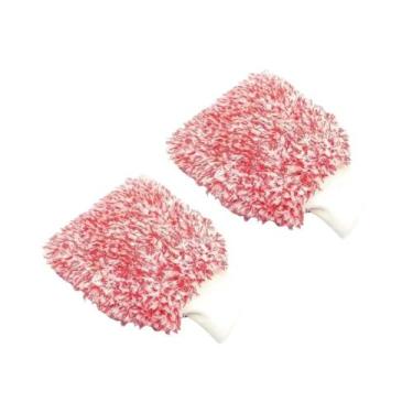 Imagem de Luvas De Lavagem De Carro Portáteis De Dupla Face Em Plush, Fibra Dobr