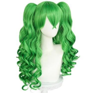 Imagem de Cosplay Wig Greens Lolitas Curlys Synthetic Hair Anime - yiweisai