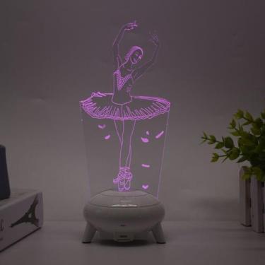 Imagem de Balés de luz noturna LED 3D que mudam de cor para crianças com base - 