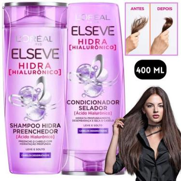 Imagem de Kit Elseve Hidra Loreal Paris Acido Hialurônico 400ML Shampoo + Condic
