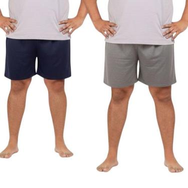 Imagem de Kit 2 Shorts Bermuda Elastano Plus Size Masculina Academia Corrida Tam