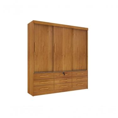 Imagem de Guarda Roupa Casal Chicago 3 Portas 9 Gavetas S-espelho Tcil