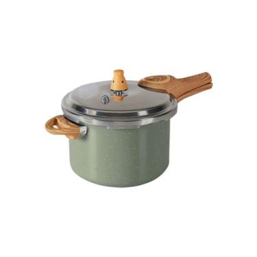 Imagem de Brinox - Panela de Pressão Antiaderente Ceramic Life com Fundo de Indução 4,2L Pressure - Verde