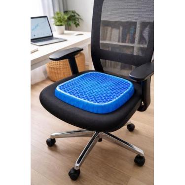 Imagem de Almofada em Gel Silicone Ortopédica Egg Sit Ventilada P/ Cadeira Gamer
