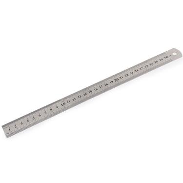 Imagem de Kit 2 Réguas Metal Leve Aço Inoxidável 30cm