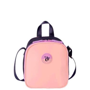 Imagem de Lancheira Grande Capricho Block - Pêssego e Lilás - Sestini, Laranja