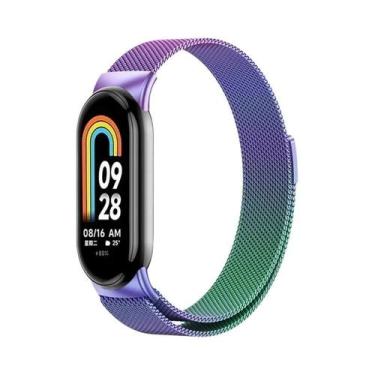 Imagem de Pulseira De Metal Milanese Loop Para Xiaomi Mi Band 10 8 9 NFC Com Fec