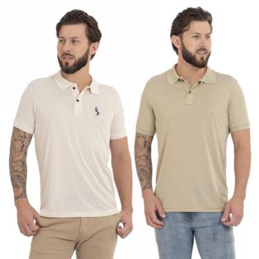 Imagem de Kit 2 Camisa Polo Masculina Dia a Dia Conforto