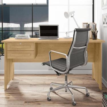 Imagem de Mesa de Escritório Escrivaninha Cannes com 1 com Chave 2 Gavetas 160cm