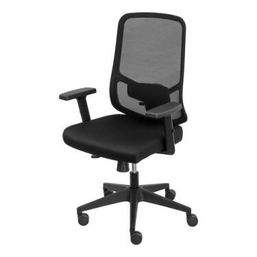 Imagem de Cadeira de Escritório NR-17 Presidente Giratória Imperium Preta Tela S