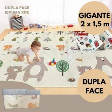 Imagem de Tapete Tatame Infantil Emborrachado Dobrável Dupla Face Atividade Gran