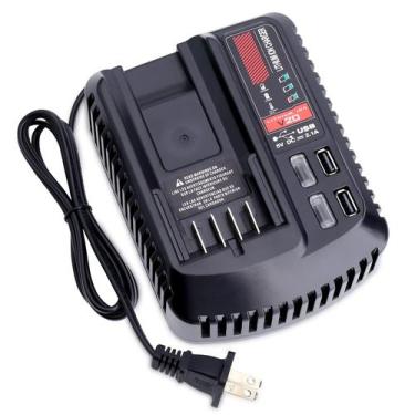 Imagem de Carregador de Bateria Cailingbat V20 Carregador Rápido com 2 Portas US