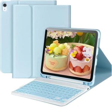 Imagem de Capa para iPad com teclado Bluetooth sem fio Gjinniuk 10/11th Gen