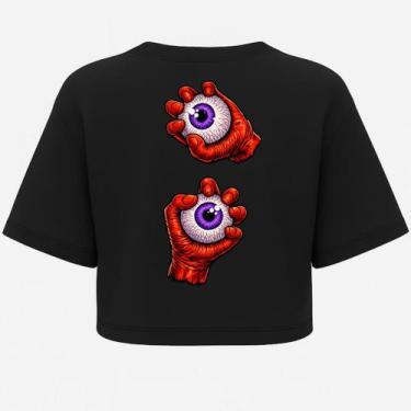 Imagem de Cropped Oversized After Palm Eye - Estampa DTF em Algodão, M