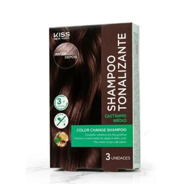 Imagem de Shampoo tonalizante vegano com rapida coloração castanho medio kny - K