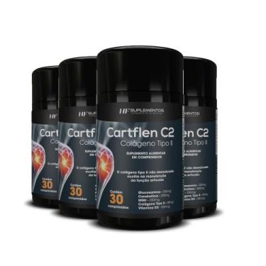 Imagem de 4x cartflen c2 colageno tipo ii 30comp hf suplementos