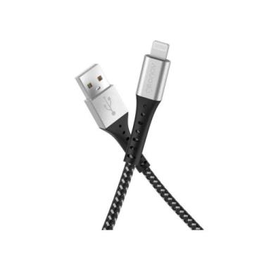 Imagem de Cabo Usb-a Para Lightning Mfi 1,2 Metros Nylon Geonav Preto