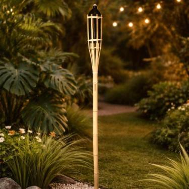 Imagem de Tocha Decorativa para Jardim Bambu 1,25m - Supertem