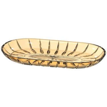 Imagem de Travessa oval Dubois vidro âmbar 22,8x12,6x2,3cm -L Hermitage - L'Herm