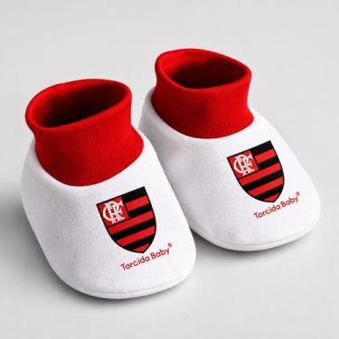 Imagem de Pantufa do Flamengo Sapatinho Bebê Saída Maternidade Oficial - TORCIDA