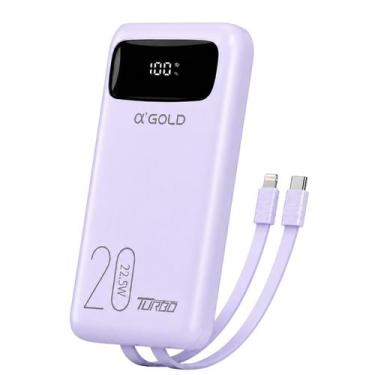 Imagem de Carregador portátil power bank 20000mah turbo 22.5w a gold - lilás, LI