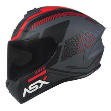Imagem de Capacete ASX Draken Cougar Vermelho Fosco Masculino e Feminino Esporti