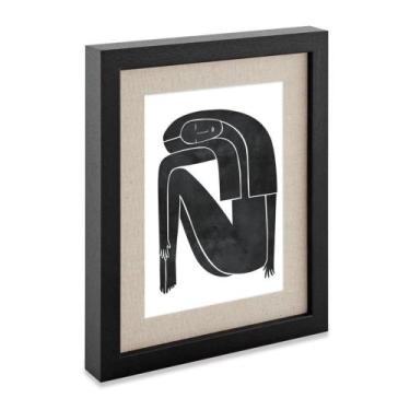 Imagem de Porta-Retrato em MDF com Linho - Preto - Mart