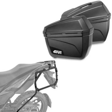 Imagem de Par Baú E22 Givi + Suporte Lateral Honda Sahara300 Scam - Givi_e_Scam