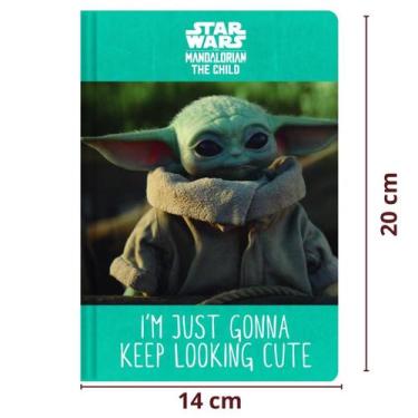 Imagem de Caderneta Brochura 1/4 Baby Yoda 40fls Capa Flex. S/ Pauta - jandaia, 