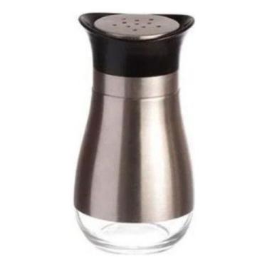 Imagem de Saleiro Mesa Inox/vidro Porta Condimento Bares Restaurantes - hauskraf