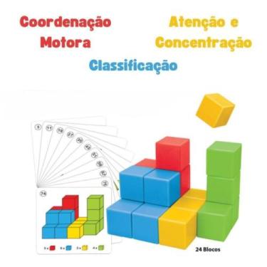 Imagem de Follow Blocks 96 Desafios Educ Play - Polibrinq BM050