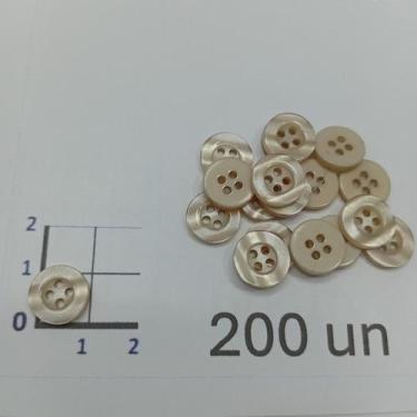 Imagem de Botões Doce de Leite 11mm 4 Furos Brilho Perolado 50Un 100Un 200Un con