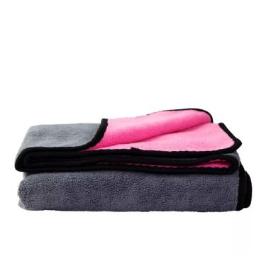 Imagem de Toalha de Microfibra Ecomais Rosa 50x80CM Alta Absorção Toque Aveludado