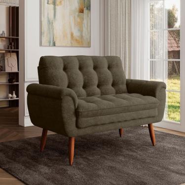 Imagem de Poltrona Decorativa 2 Lugares Xangai Chenille Prince Marrom