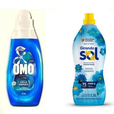 Imagem de Lava Roupas Líquido Omo Ciclo Rápido Ação Antiodor 750 ml + Amaciante 