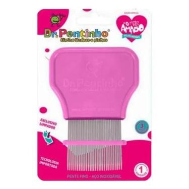 Imagem de Pente Fino Removedor De Piolho Dr Pentinho Rosa - Dr.pentinho