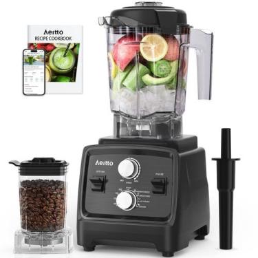 Imagem de Liquidificador Aeitto 1800W 2 em 1 Moedor 2L Preto Livre de BPA