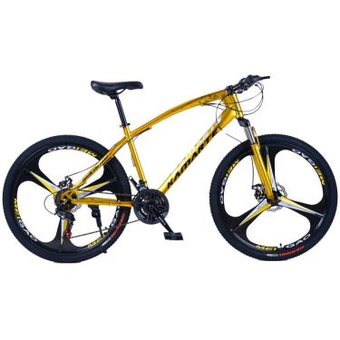 Imagem de Bicicleta Aro 26 Aço Carbono Bike 21V Roda Magnésio Leopard Dourada WCT Fitness
