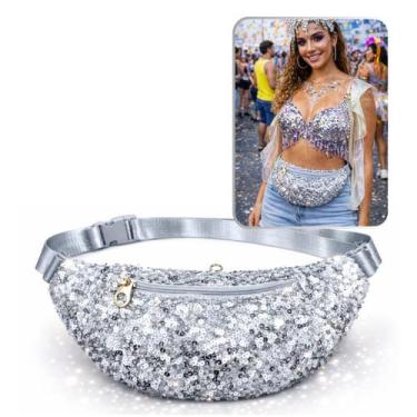 Imagem de Pochete Paetê com Glitter Bloquinho de Carnaval (1 Und) - YA Accessori