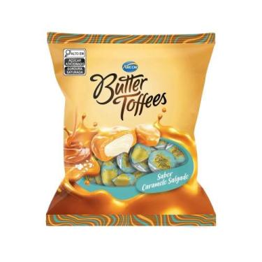 Imagem de Bala Recheada Arcor Butter Toffe Caramelo Salgado Pacote 400g