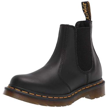 Imagem de Dr. Martens Bota Chelsea feminina de couro napa 2976, Nappa preta, 38