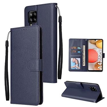 Imagem de Para Samsung A52 A72 A71 A20E A10 A12 A21S A31 A32 A41 A51 Flip Leather Case Para Galaxy A5 2017 A6 A7 A8 2018 Case, Azul, Para Galaxy A42 5G